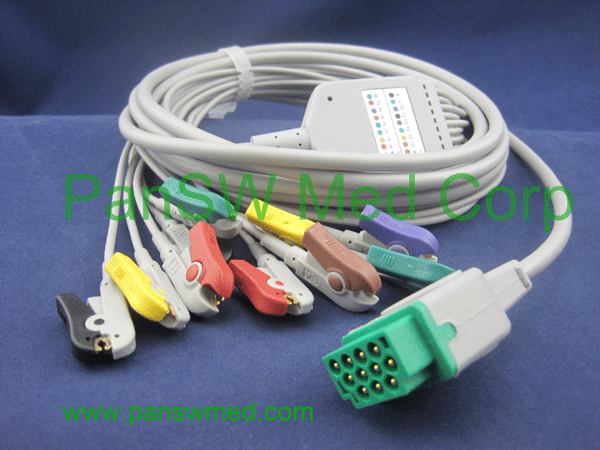 GE ten leads ECG cable holter cable FM GE Datex Ohmeda