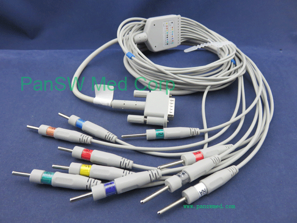philips pagewriter ECG cable, ten leads, DIN type