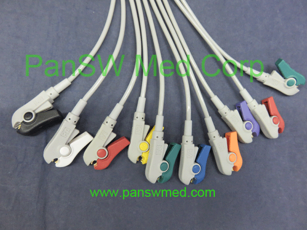 clips cable for Schiller ten leads AHA color