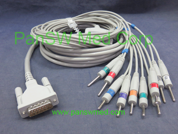 din3.0 plug ecg cable for schiller
