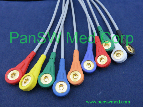 Snap type leads, aha color