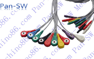 Holter cable 10 lead ECG leadwire