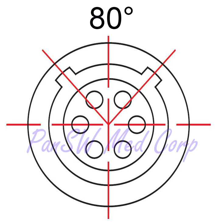 Mindray spo2 connector 80 degree