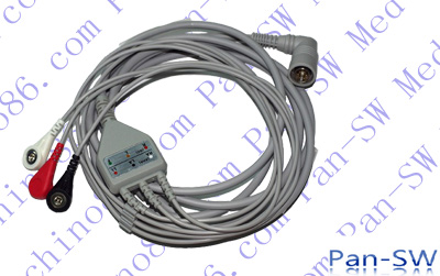 Colin one piece ECG cable with leadwire