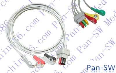 Datex ohmeda 3 leads ECG cable leads