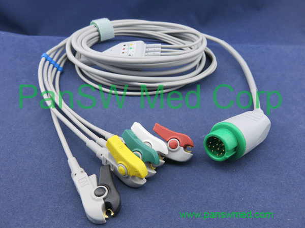 mindray ecg cable 5 leads IEC color clip