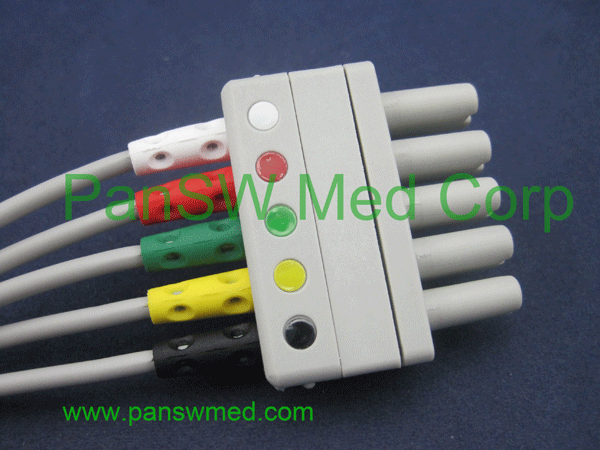 Mindray ECG leads 5 leads clip, IEC color
