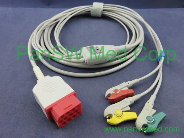 compatible ecg cable for Bionet 3 leads IEC color clip