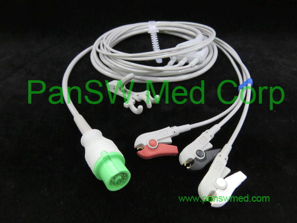 compatible ECG cable for fukuda dynascope AHA clip