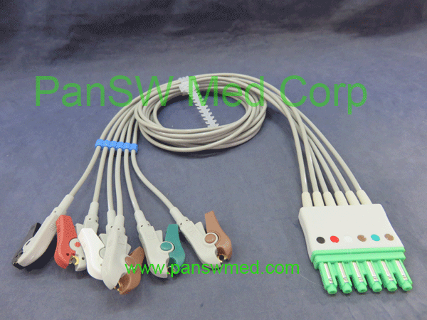 compatible ecg leads for siemens drager AHA color, clip XDX-10031C
