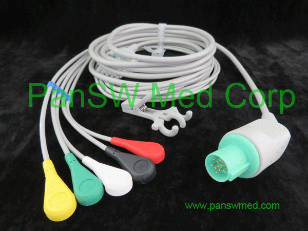 compatible ECG cable for GE Hellige ECG-10006F
