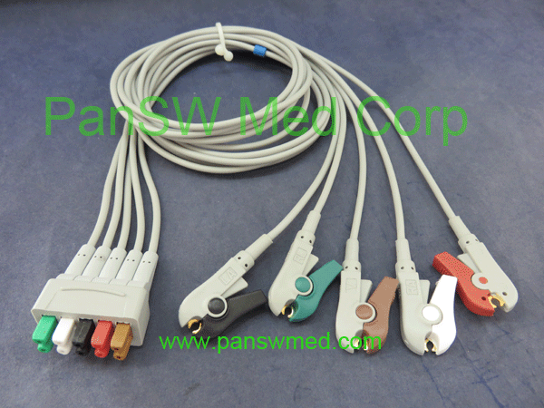 compatible ECG leads for GE Medical AHA color clip