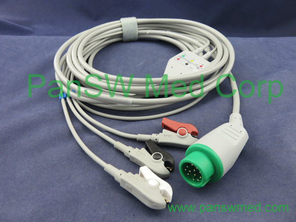 comaptible MIndray ECG cable integrated cable, AHA color clip