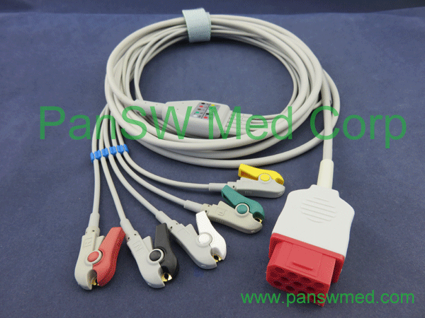 compatible Bionet Ecg cable for BM-5 IEC color clip type