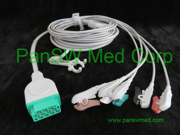 compatible ecg cable for GE medical AHA color clip
