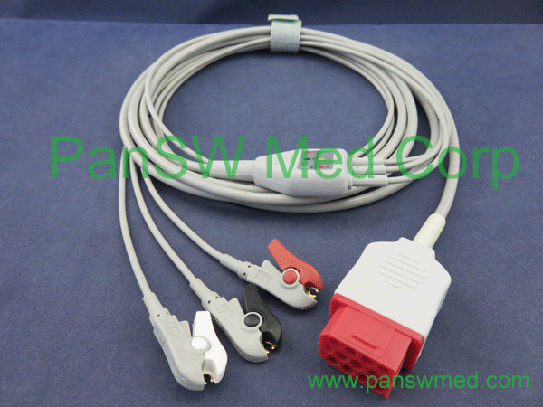 compatible bionet ecg cables for BM-5 three leads AHA color clip