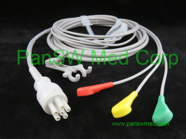 compatible ecg cable for colin, ECg cable, iec color, snap