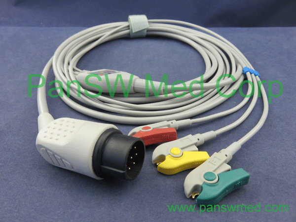 nihon kohden 3 leads ECG cable IEC clip