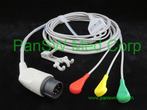 compatible Nihon Kohden ECG cable ECG-10011B