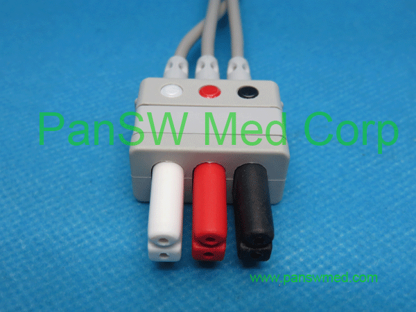 compatible siemens drager ecg leads, AHA color, snap