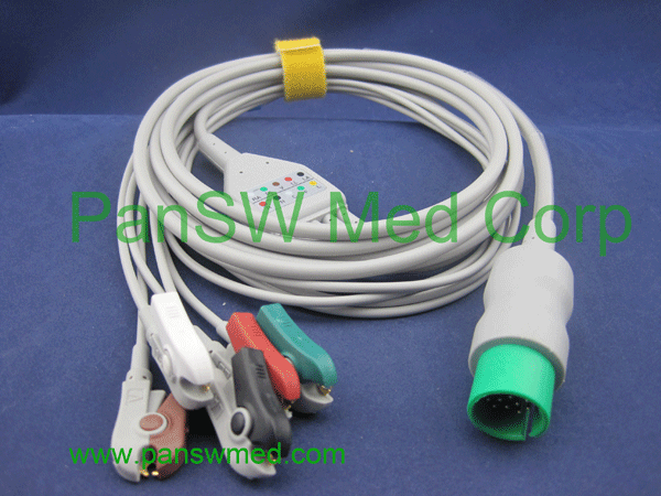 spacelabs ECG cable 5 leads integrated cable