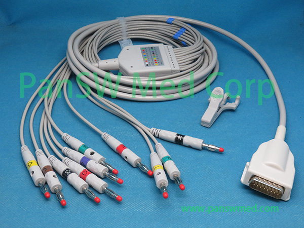 Compatible Burdick QUINTON Eclipse 4 8 EKG Cable – PanswMed
