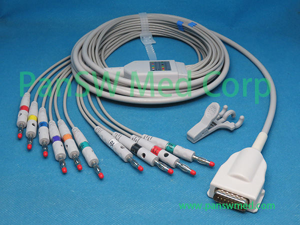 Compatible Burdick QUINTON Eclipse 850 850i EKG Cable Banana – PanswMed
