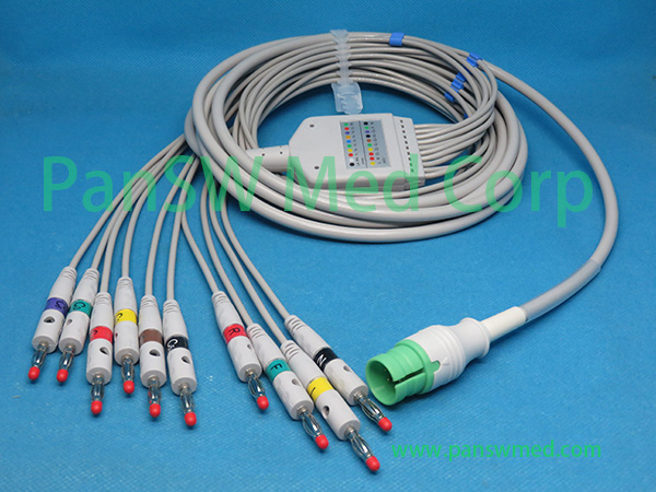 Compatible CU Medical 12 Leads ECG Cable IEC Banana – PanswMed