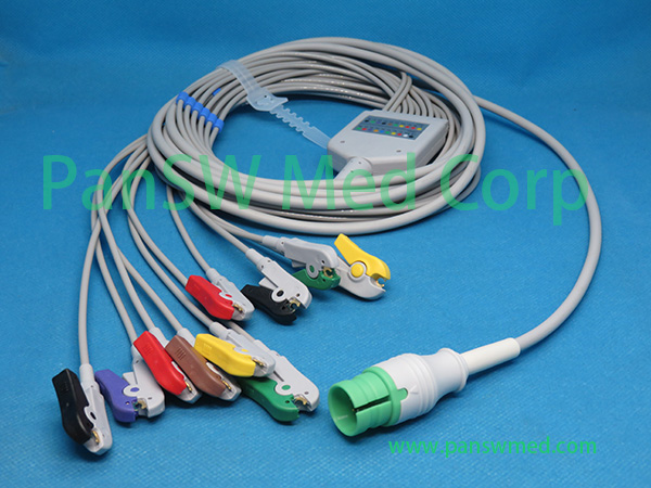 Compatible CU Medical ECG Cable Ten Leads IEC Clip – PanswMed