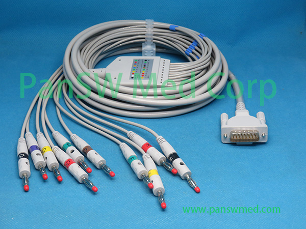 Compatible Cardiette Autoruler 12 1 ECG Cable Banana – PanswMed