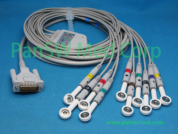 Compatible Cardiette EK 3003 EK 3012 Ergoline ECG Cable With Adapter – PanswMed