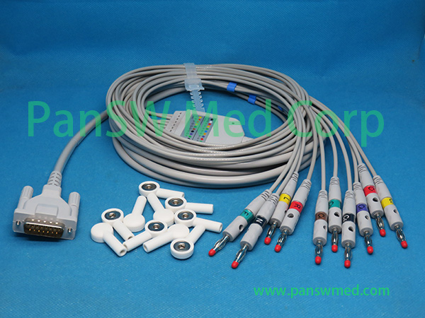 Compatible Cardiette EK 3003 EK 3012 Ergoline ECG Cable – PanswMed