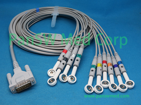 Compatible Cardiette Microtel Excel 101 Excel 103 Excel 106 ECG Cable With Adapter – PanswMed