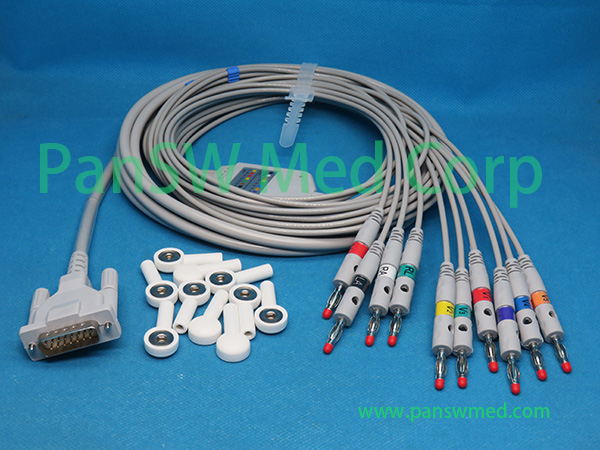 Compatible Cardioline Delta 3 Delta 300 C 3 ECG Cable With Adapter – PanswMed