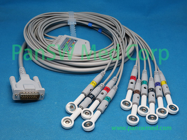 Compatible Custo Med Custo Norm ECG Cable With Adapter – PanswMed