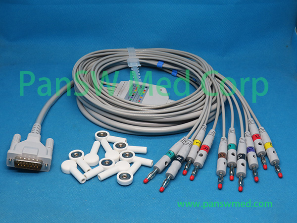 Compatible Esaote Biomedica EKG P 120 ECG Cable With Snap – PanswMed