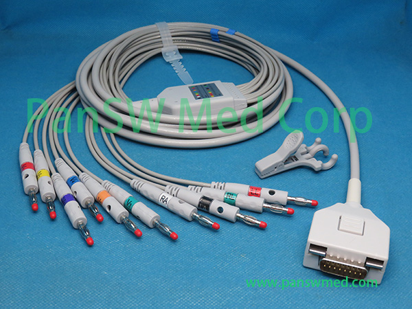 Compatible Fukuda ME C 610W C 625 ECG Cable AHA Banana – PanswMed