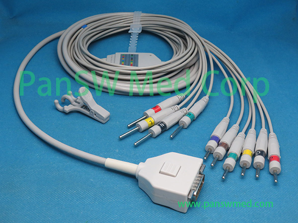 Compatible Fukuda ME C 610W C 625 ECG Cable IEC DIN – PanswMed