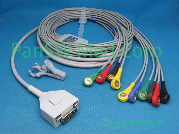 Compatible Fukuda ME C 610W C 625 ECG Cable IEC Snap – PanswMed