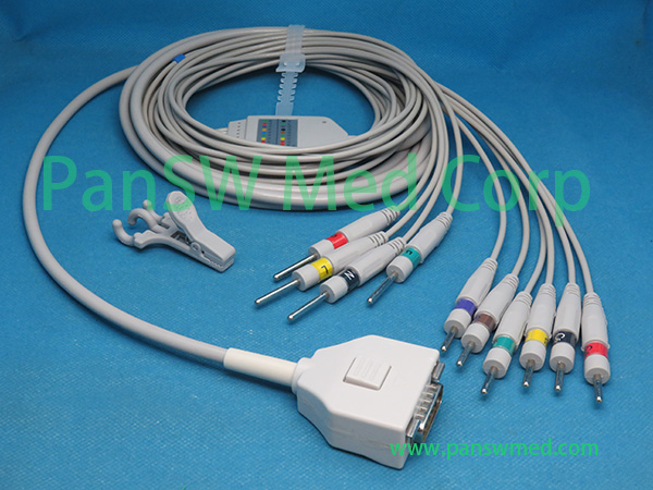 Compatible Fukuda ME Α2000 Series Α1000 ECG Cable IEC Banana – PanswMed