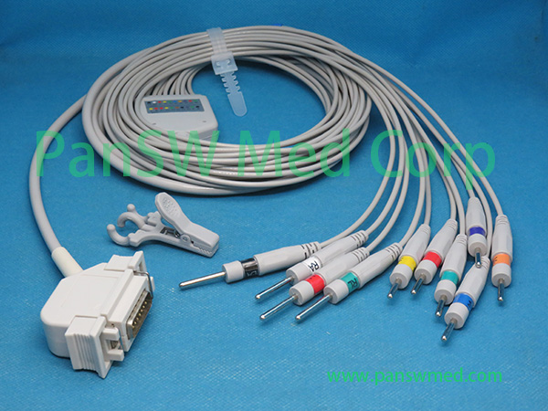 Compatible Hellige EK 413 EK 512 ECG Cable AHA DIN – PanswMed