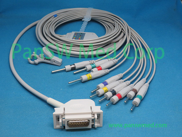 Compatible Hellige EK 512E EK 512P ECG Cable IEC DIN – PanswMed
