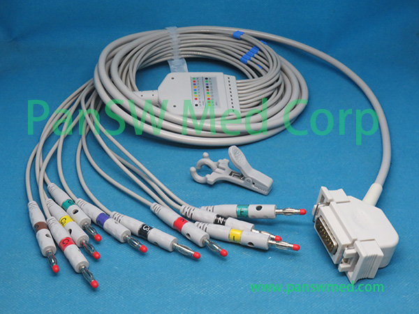 Compatible Hellige EK 512E EK 512P ECG Cable IEC Banana – PanswMed