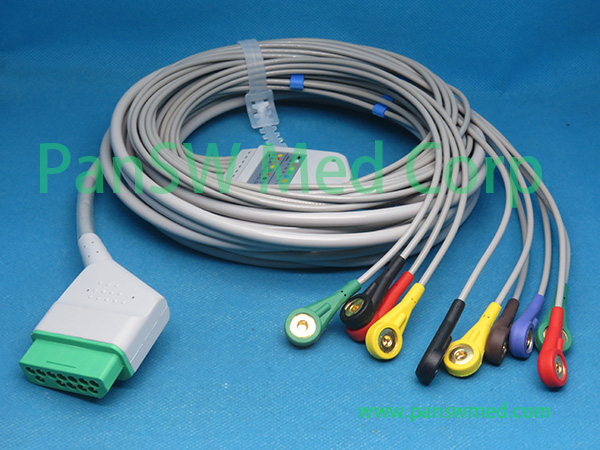 Compatible Nihon Khoden BSM 3000 5100 Ten Leads ECG Cable – PanswMed