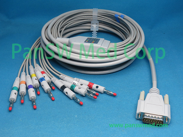 Compatible Nihon Kohden ECG 1350 2350 ECG Cable Banana – PanswMed
