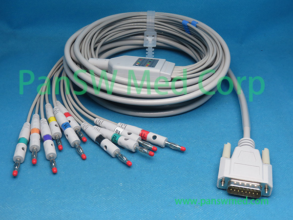 Compatible Nihon Kohden ECG 9020 ECG 9022 ECG Cable Banana – PanswMed