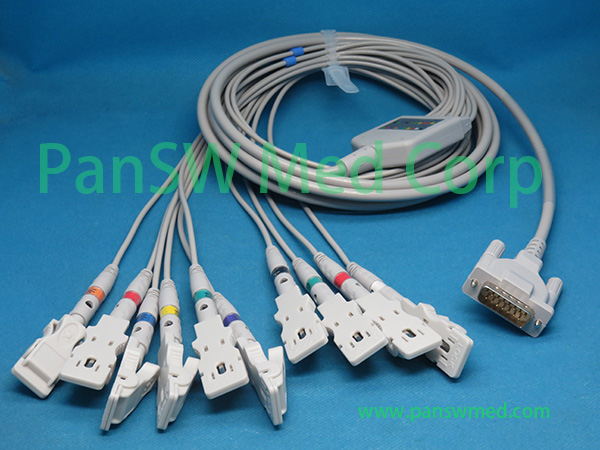 Compatible Schiller AT 4 AT 104 ECG Cable With Adapter – PanswMed