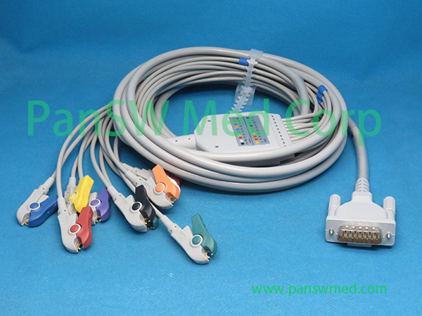 Compatible Schiller AT 60 AT 104 PC ECG Cable AHA Clip – PanswMed