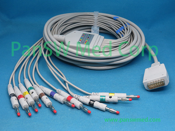 Compatible Shanghai Kohden ECG 8110P 8110K 6353 ECG Cable – PanswMed