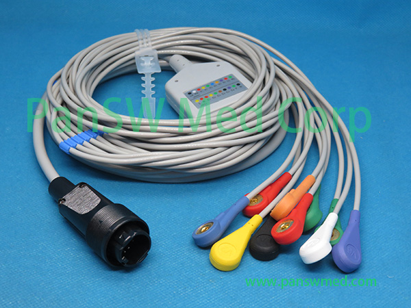 Compatible Siare Neptune Medical Ten Leads ECG Cable Snap – PanswMed